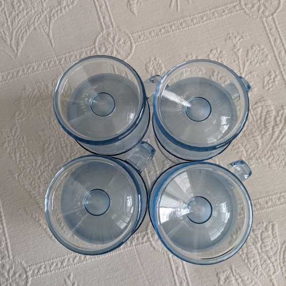 Vtg Rare Tupperware #1633 Preludio Blue Acrylic Serving Tray & 4 Stackab… - Picture 7 of 12